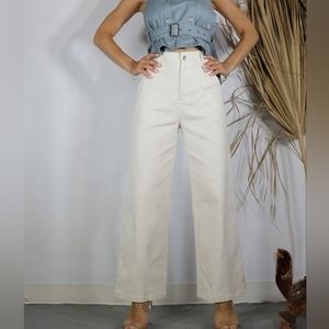 New Ivory Wide Leg Pants